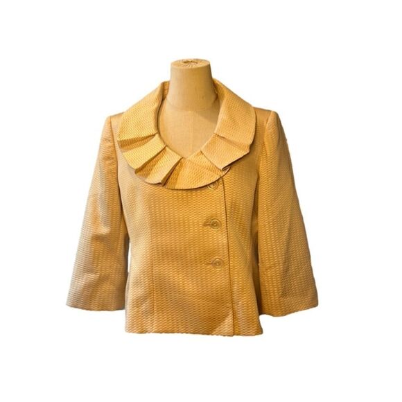 Evan-Picone Blazer Fully Lined Golden Butter 12P - Picture 1 of 9